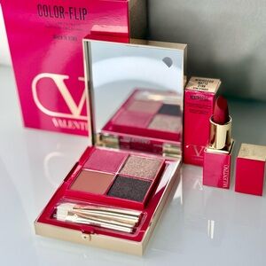 Valentino ColorFlip When In Roma Multi Look Eye Palette & Rosso 219a Lipstick